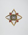 Quatrefoil Pendant, Fabricated from gold; worked in kundan technique and set with diamonds, rubies and emeralds